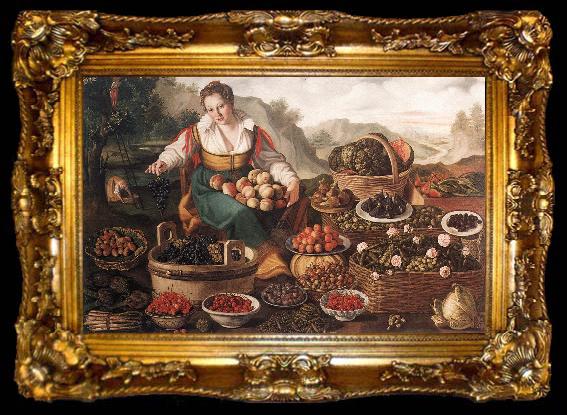 framed  CAMPI, Vincenzo The Fruit Seller, ta009-2